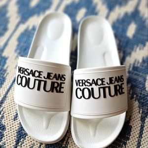 Versace Jeans Couture Logo rubber slides